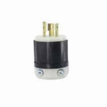 LEVITON 20A Locking Plug 2P 3W 347V L24-20P Bk/Wt 3721